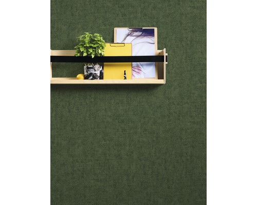 Étagère murale avec plante, bloc-notes et photo