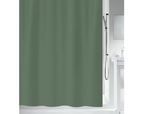 Duschvorhang spirella Primo Textil Polyester (PES) 180 x 200 cm dark green dunkelgrün