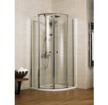 Eckdusche mit Duscharmatur im Badezimmer