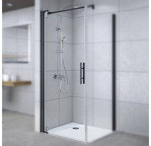 Douche avec cabine de douche, ensemble de douche et receveur de douche blanc