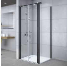 Douche avec cabine de douche en verre et cadre