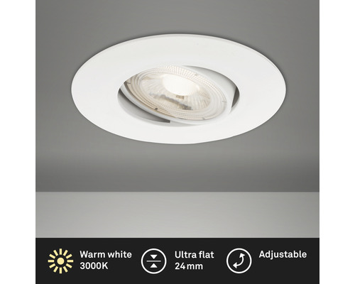 Éclairage encastré LED IP23 5 W 460 lm 3000 K blanc Ø 9/6,8 cm 230 V Spot encastrable, réglable