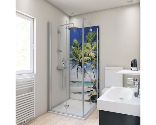 Panneau mural de douche BREUER - photo palmiers 210 x 90 cm 9480500000200