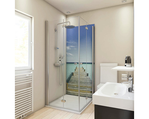 Panneau mural de douche BREUER - photo passerelle maldives 210 x 90 cm 9480503000200