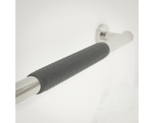 Haltegriff mit rutschfestem Gummiüberzug zur Erhöhung der Sicherheit im Badezimmer