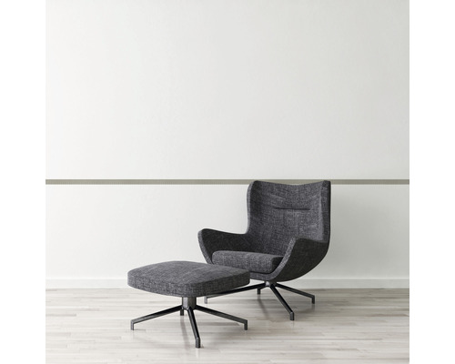 Sessel mit Fusshocker auf Drehfuss