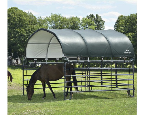 Tente auvent ShelterLogic 370x370 cm vert