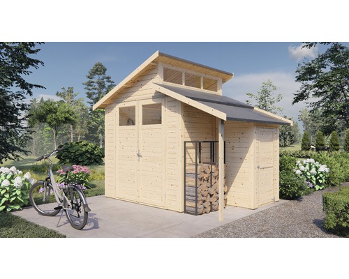 Gerätehaus Konsta Studio Set 2 mit Fussboden 290x202 cm natur Gerätehaus Konsta Studio Set 2 mit Fussboden 290x202 cm natur