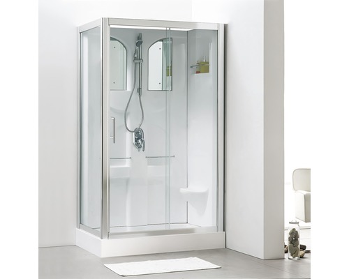 Cabine de douche Schulte Malta 120x80 cm blanc