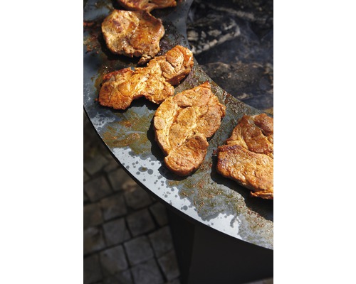 Fleischstücke auf Grillplatte