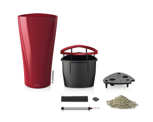Lechuza Classico 43 kit complet avec pot de fleurs, pot intérieur, substrat de terre et indicateur de niveau d''eau