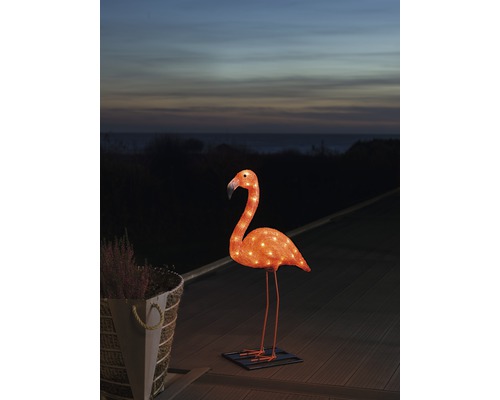 LED Leuchtfigur Flamingo aussen Konstsmide 45x65x16 cm bernstein