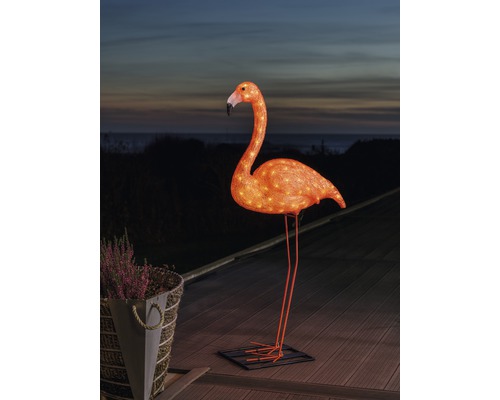 LED Leuchtfigur Flamingo aussen Konstsmide 54x110x20 cm bernstein
