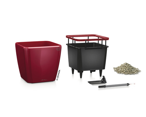 Lechuza Cube Glossy Pflanzgefäß mit Zubehör