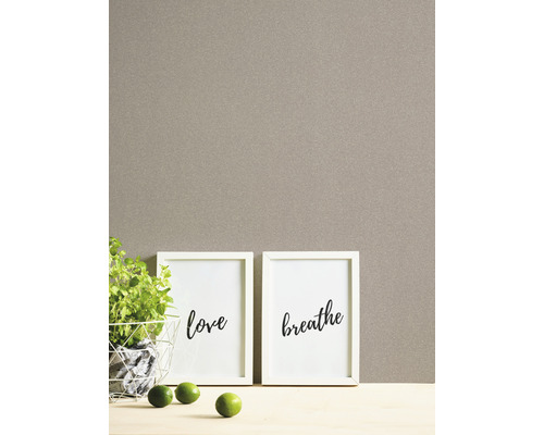 Papier peint photo avec deux cadres avec les inscriptions amour et respiration, plante et citrons verts