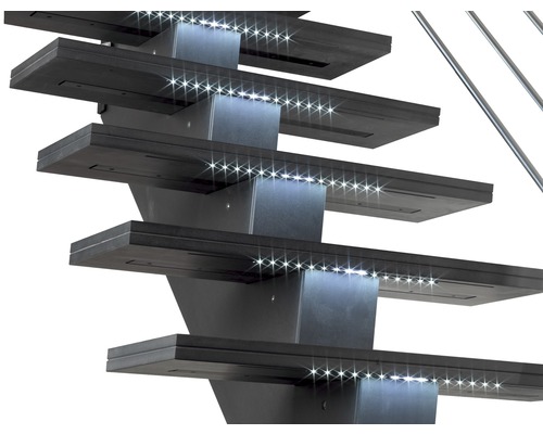 Escalier avec éclairage LED intégré pour un aspect moderne