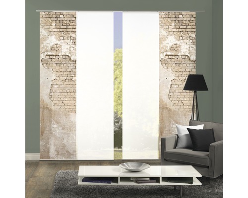 Panneau japonais avec motif de maçonnerie dans un salon