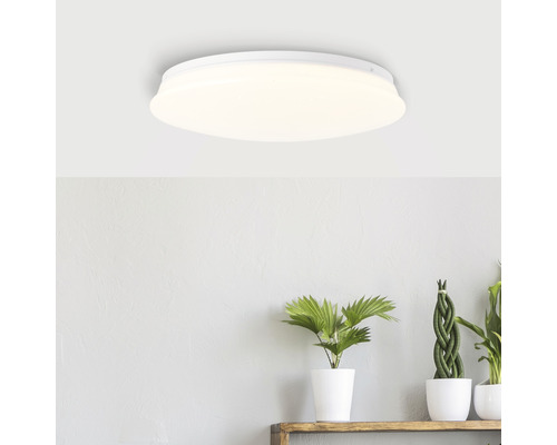 Plafonnier LED avec capteur 18W 1800 lm 3000 K Ø 33 cm Farica Starry blanc + ciel étoilé