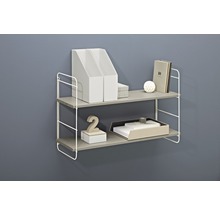 Étagère murale avec deux niveaux et accessoires de bureau