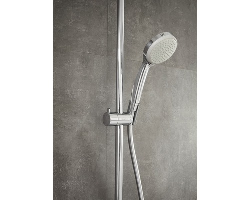 Barre de douche avec douchette à main et flexible de douche