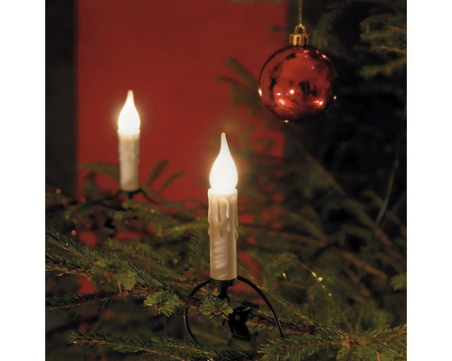 Sapin de Noël décoratif avec bougies LED et boule de Noël