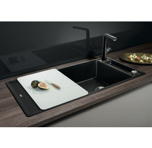 Blanco AXIA III XL 6 S Spüle BxT 1000x510 mm Silgranit schwarz inkl. Glasschneidbrett 525857