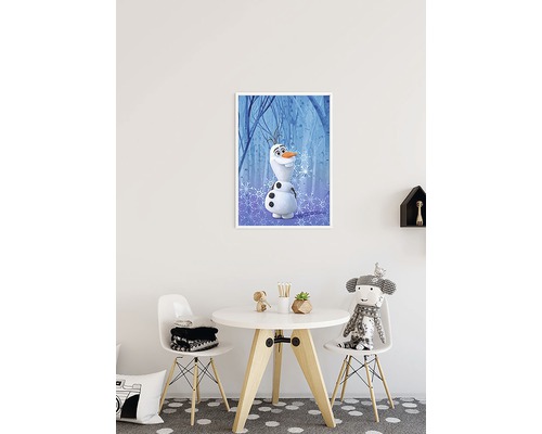 Affiche avec Olaf de La Reine des neiges dans la chambre d''enfant