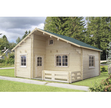 Maison de jardin en bois avec fenêtres et porte