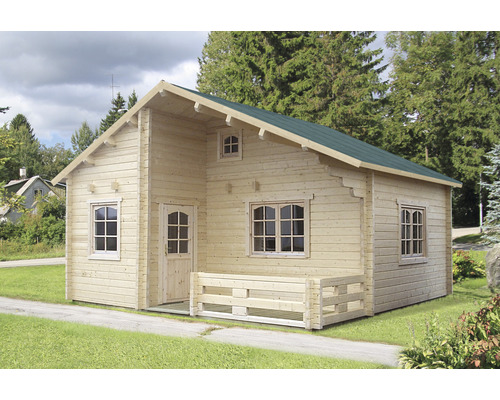 Gartenhaus Palmako Emily 40,1+5,2 m² inkl. Fussboden, Terrasse und Brüstung 650 x 594 cm natur Gartenhaus Palmako Emily 40,1+5,2 m² inkl. Fussboden, Terrasse und Brüstung 650 x 594 cm natur