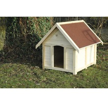 Hundehütte aus Holz mit Dachpappe