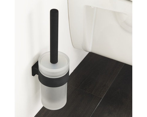 Ensemble de brosse de toilette murale avec brosse dans un support