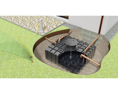Installation de récupération d'eau de pluie Fakt 4 200 litres