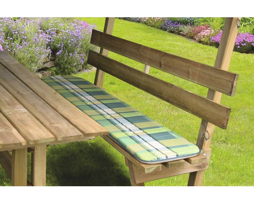 Mobilier de jardin avec coussin de banc dans le jardin