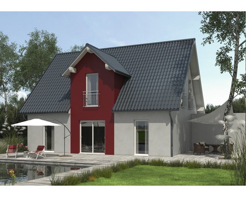 Vue d''une maison individuelle avec jardin et terrasse