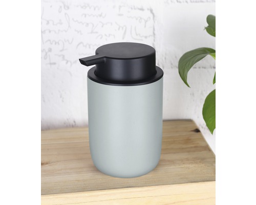 Distributeur de savon en céramique avec tête de pompe noire