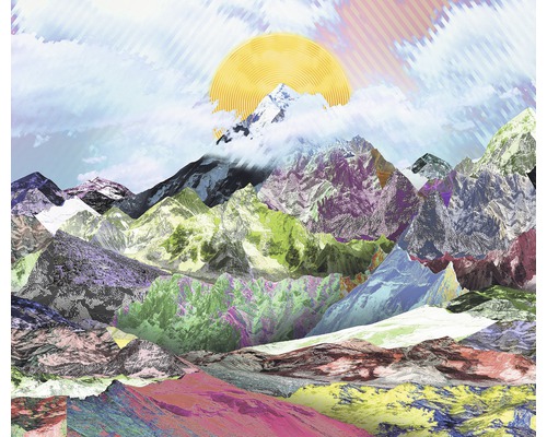 Papier peint panoramique intissé 6017A-VD3 Mountain Top 3 pces 300 x 250 cm