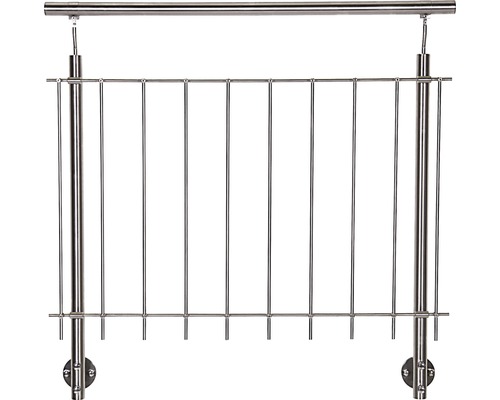 Geländer mit Metallgitter und Edelstahlpfosten für Treppen und Balkone
