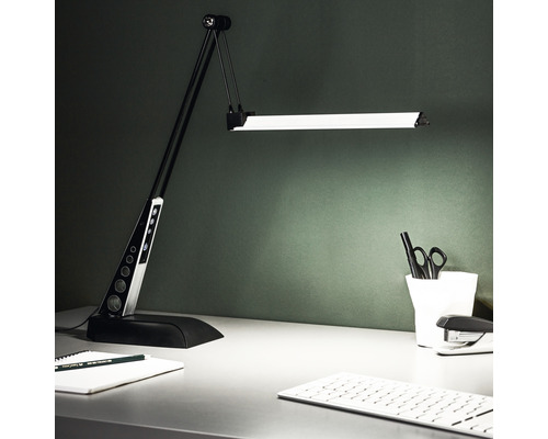LED Bürolampe dimmbar 1W 420 lm 5500 K tageslichtweiss H 320 mm Jaap chrom/schwarz