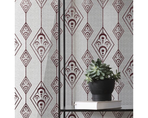 Papier peint avec motif géométrique losanges pour la décoration murale