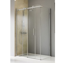 Porte de douche avec paroi latérale Schulte TouraPlus 120x90 cm verre transparent couleur du profilé chrome-thumb-0