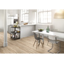 Sol vinyle chêne Memory poncé plancher de maison de campagne liaison clipsée 1209 x 225 x 5.3 mm