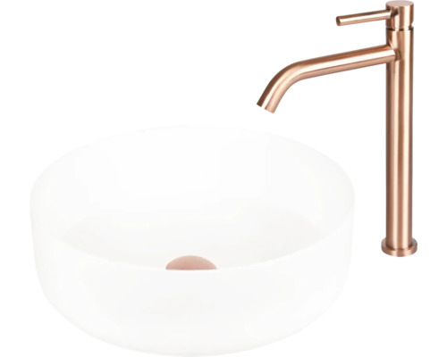 Vasque à poser en céramique sanitaire avec robinet