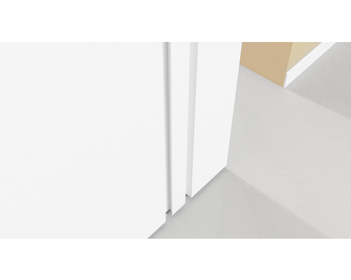 Vue détaillée d''une porte intérieure blanche avec cadre