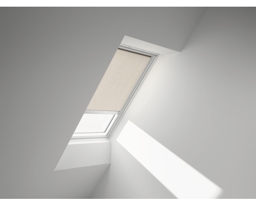 VELUX Sichtschutzrollo sandbeige uni elektrisch Rahmen aluminium RML C06 4155S