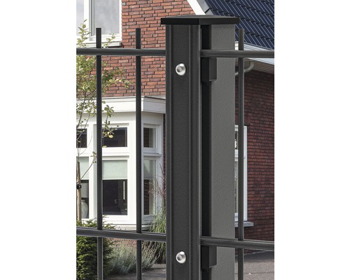 Zaunpfosten aus Metall für Doppelstabmattenzaun