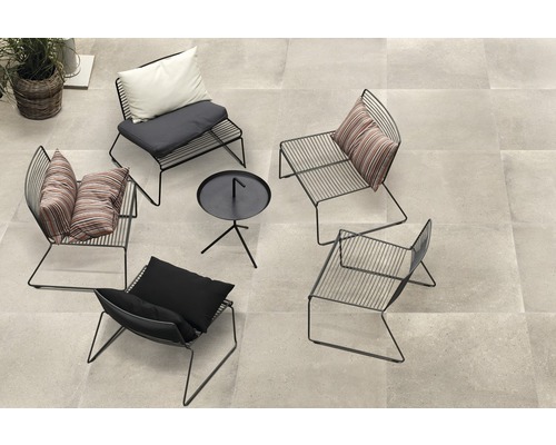 Feinsteinzeug Terrassenplatte Stone beige rektifizierte Kante 90 x 90 x 3 cm Feinsteinzeug Terrassenplatte Stone beige rektifizierte Kante 90 x 90 x 3 cm