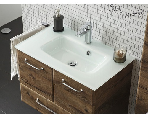 Waschtisch mit Unterschrank und zwei Schubladen im Badezimmer