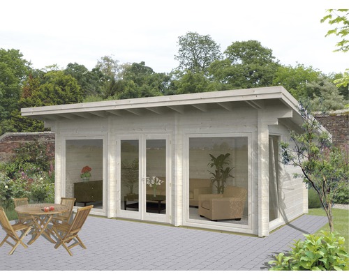 Gartenhaus Palmako Heidi 19,7 m² inkl. Fussboden 748 x 450 cm natur