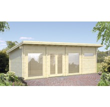 Gartenhaus Palmako Heidi 22,8 m² inkl. Fussboden 885 x 400 cm natur