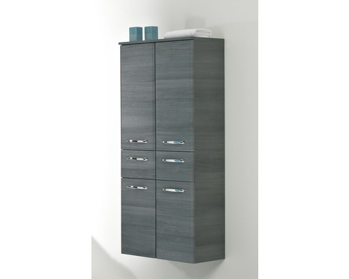 Armoire de salle de bain suspendue avec deux portes et deux tiroirs